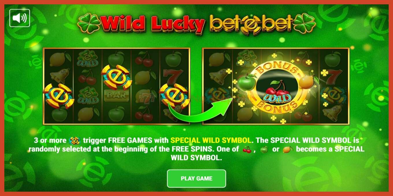 Slot skærmbillede: Wild Lucky Betebet intet depositum, antal - 1