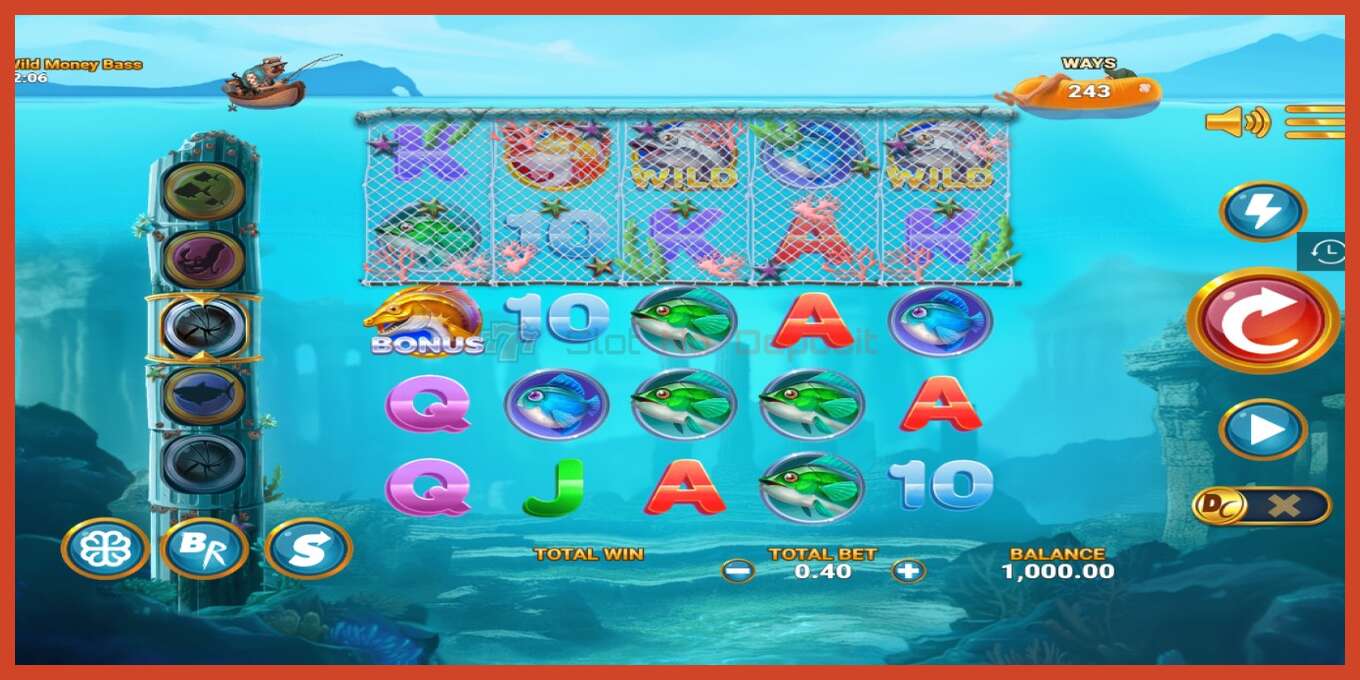 Slot screenshot: Wild Money Bass no deposit, number - 1