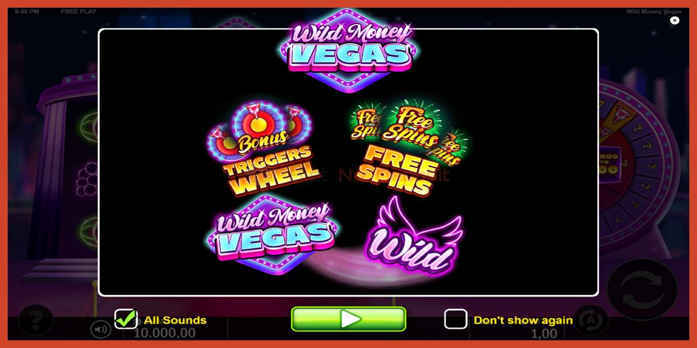 Slot screenshot: Wild Money Vegas no deposit, number - 1