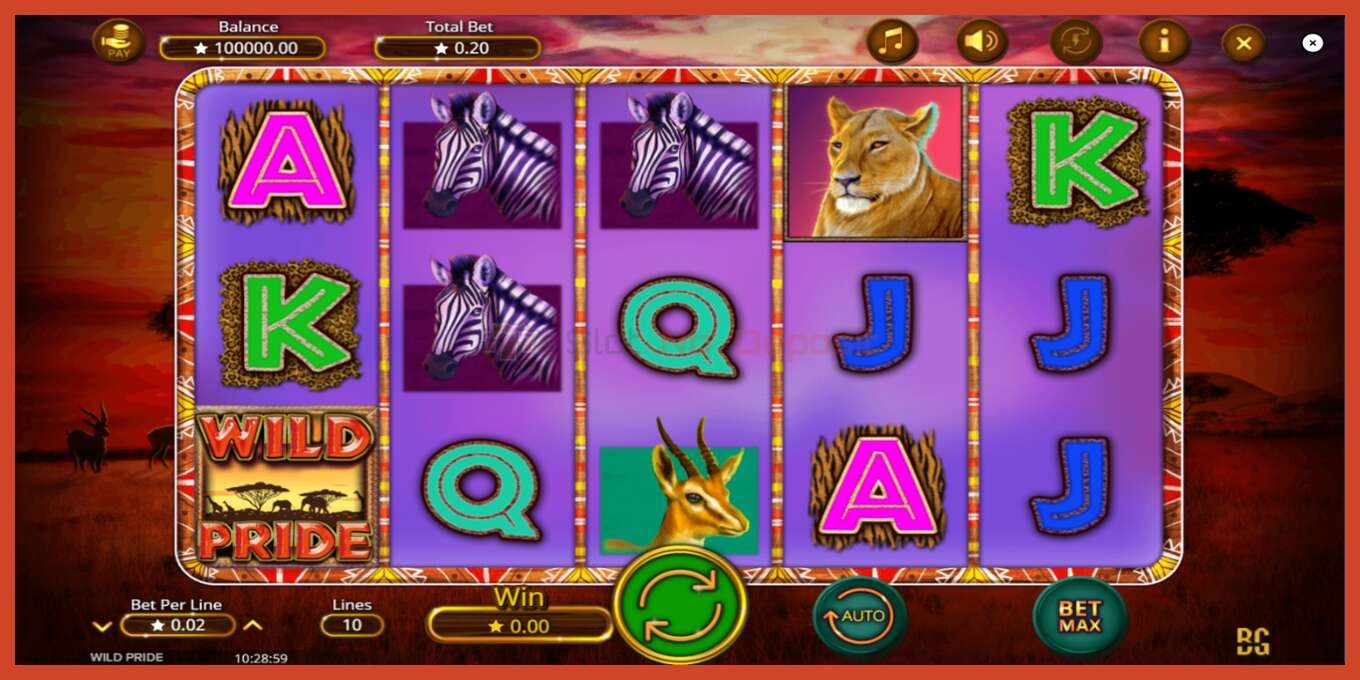 Slot screenshot: Wild Pride no deposit, number - 2