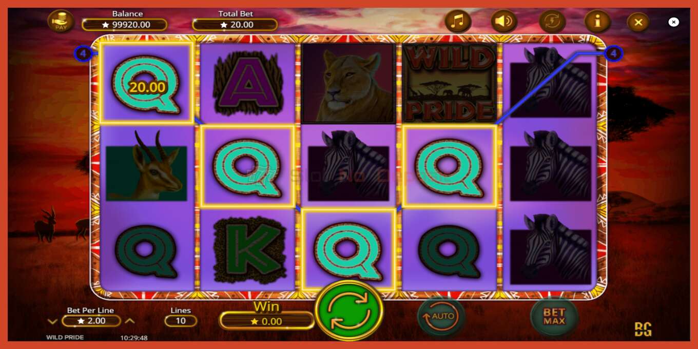 Slot screenshot: Wild Pride no deposit, number - 3