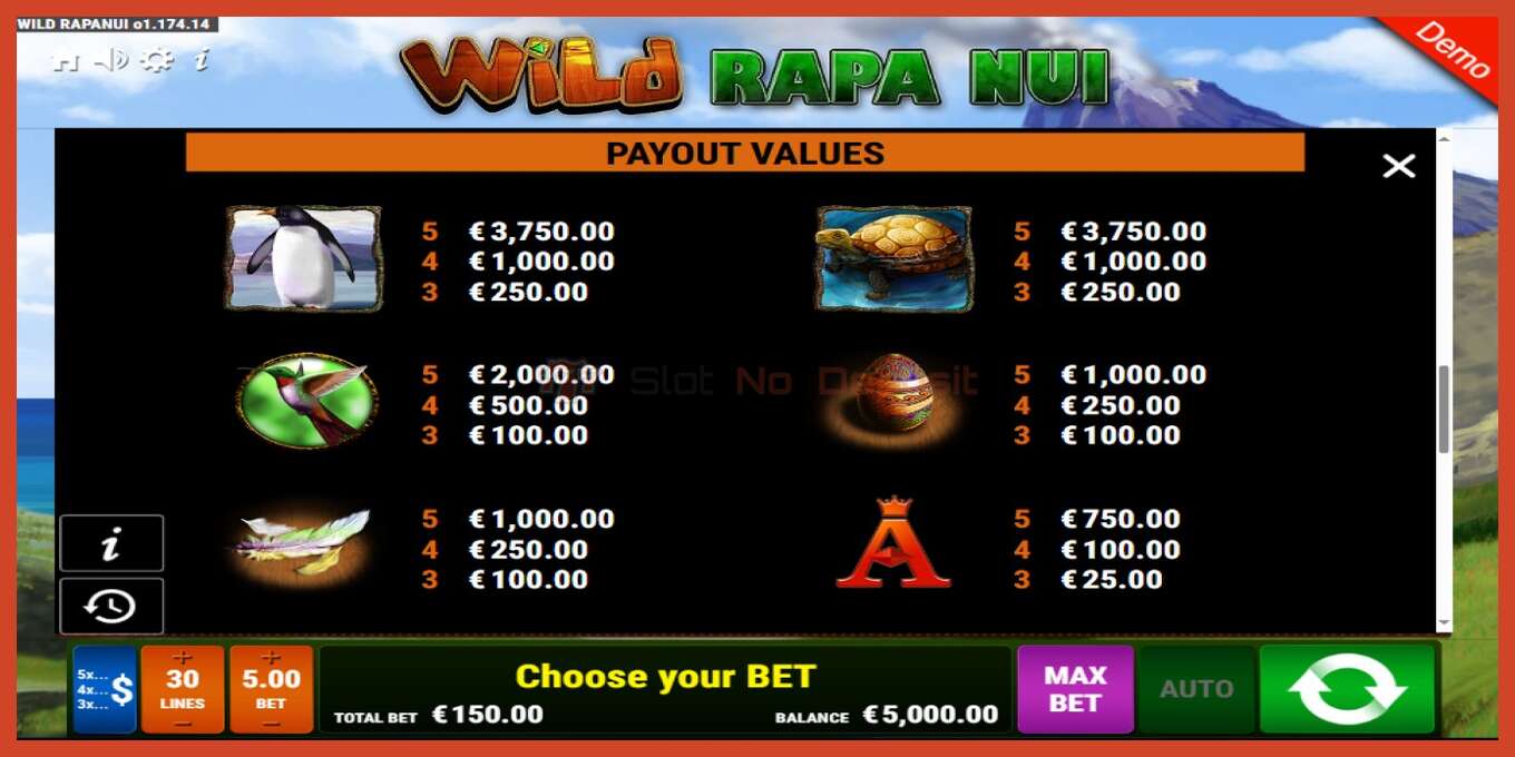 Slot screenshot: Wild Rapa Nui no deposit, number - 3