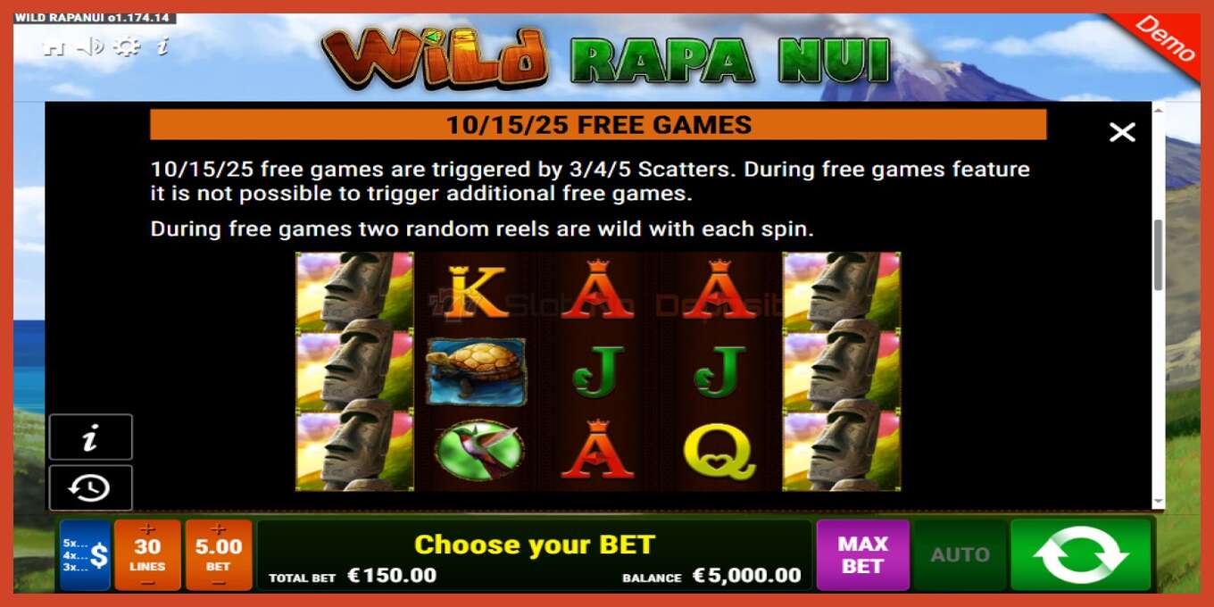 Slot screenshot: Wild Rapa Nui no deposit, number - 4