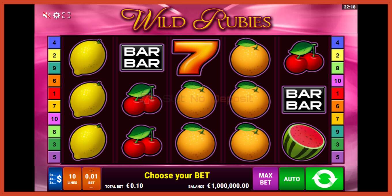 Captura de pantalla do slot: Wild Rubies sen depósito, número - 2