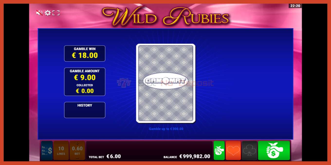 Slot screenshot: Wild Rubies no deposit, number - 4