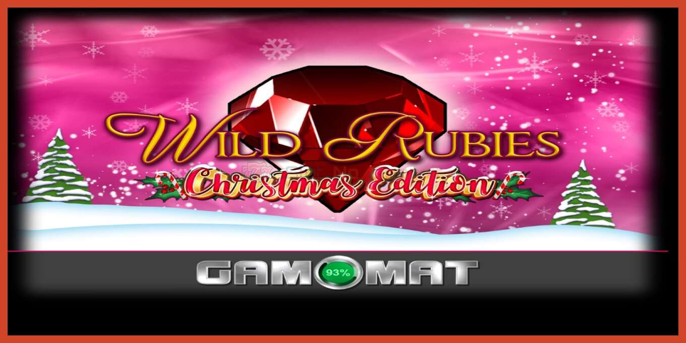 Slota ekrānuzņēmums: Wild Rubies Сhristmas Edition nav depozīta, numuru - 1