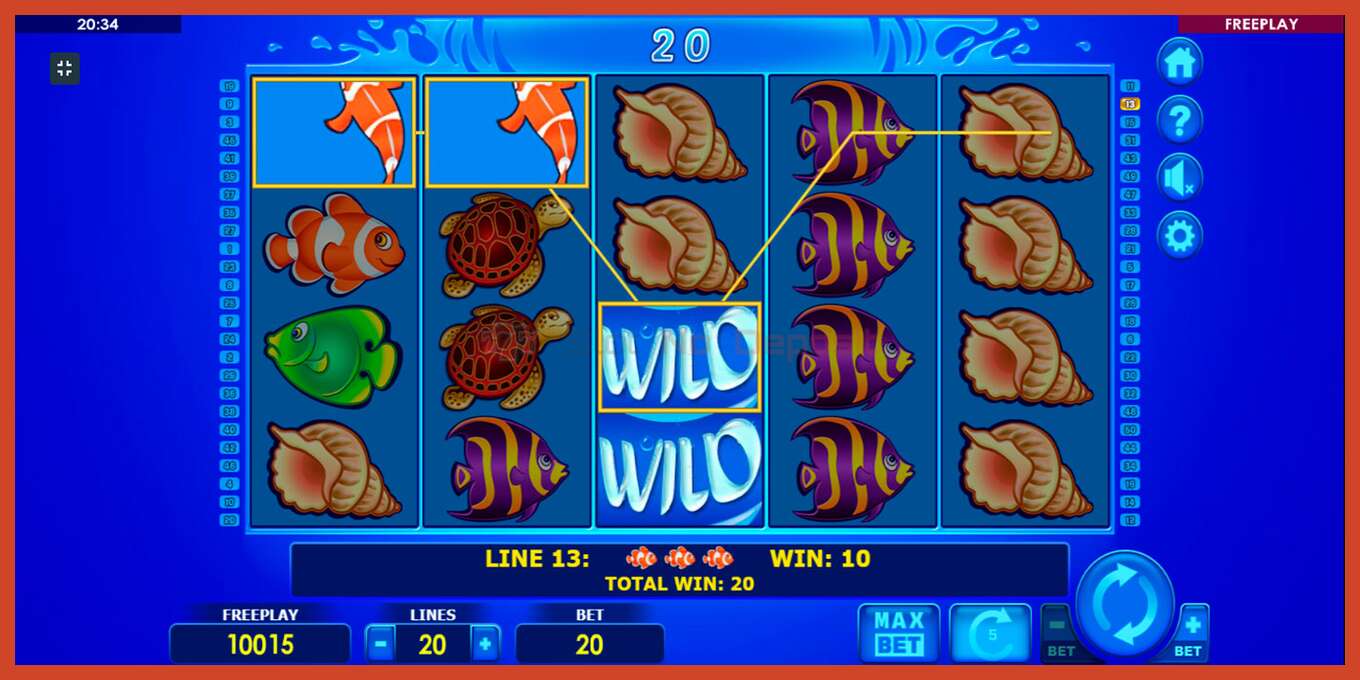 Slot screenshot: Wild Shark no deposit, number - 1