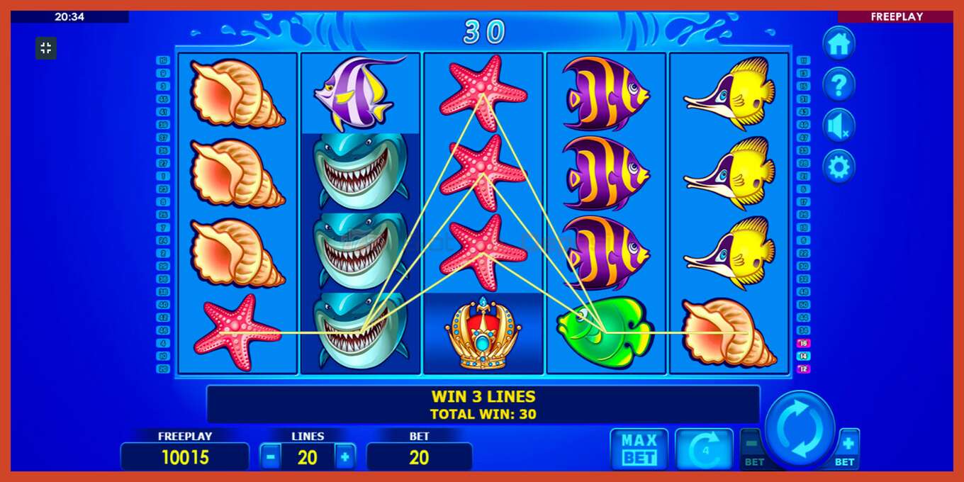 Slot screenshot: Wild Shark no deposit, number - 2