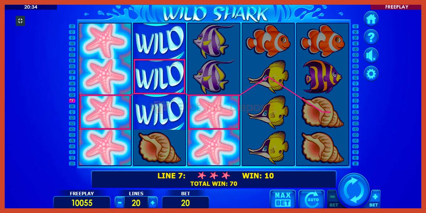 Slot screenshot: Wild Shark no deposit, number - 3