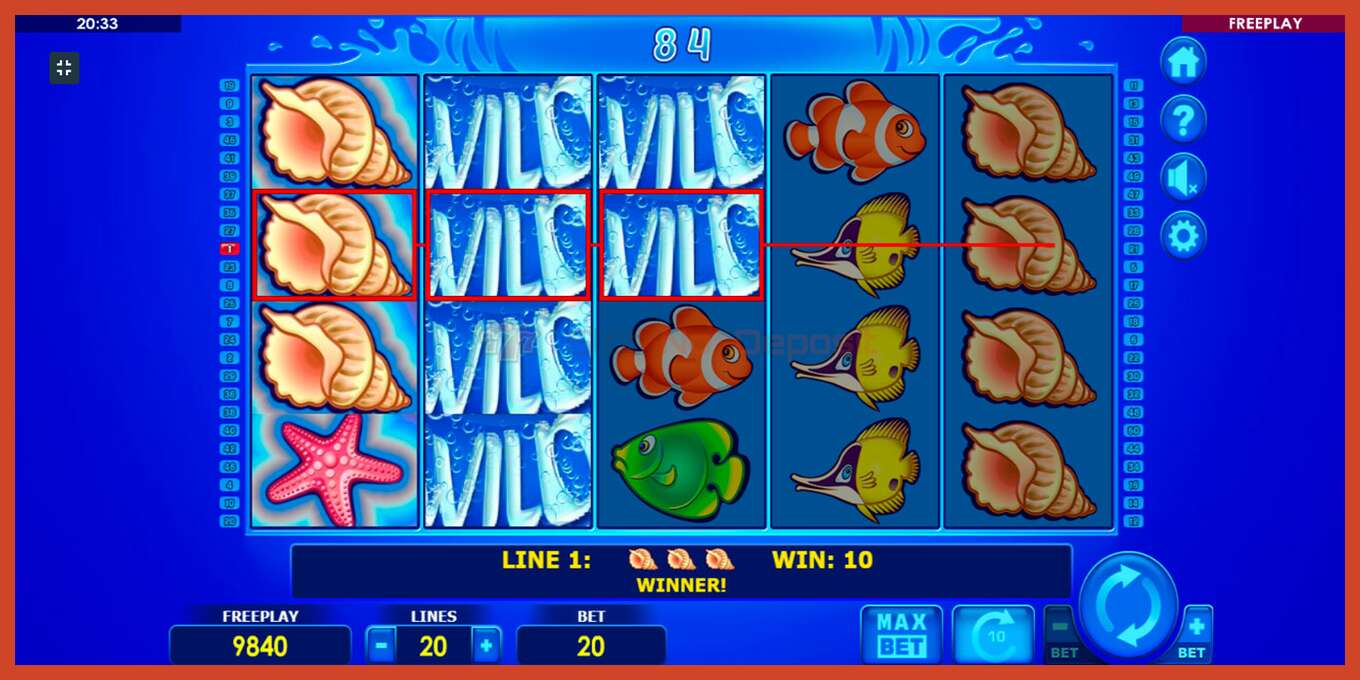 Slot screenshot: Wild Shark no deposit, number - 5