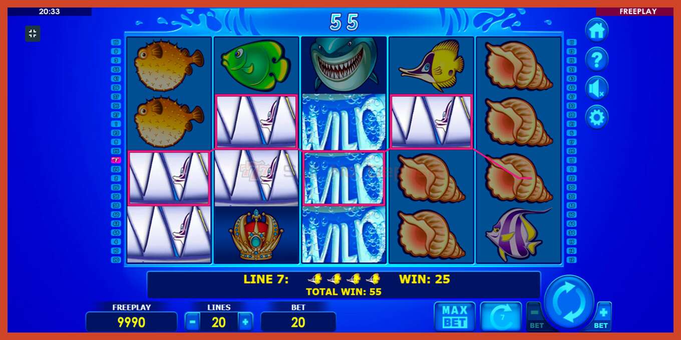 Slot screenshot: Wild Shark no deposit, number - 6