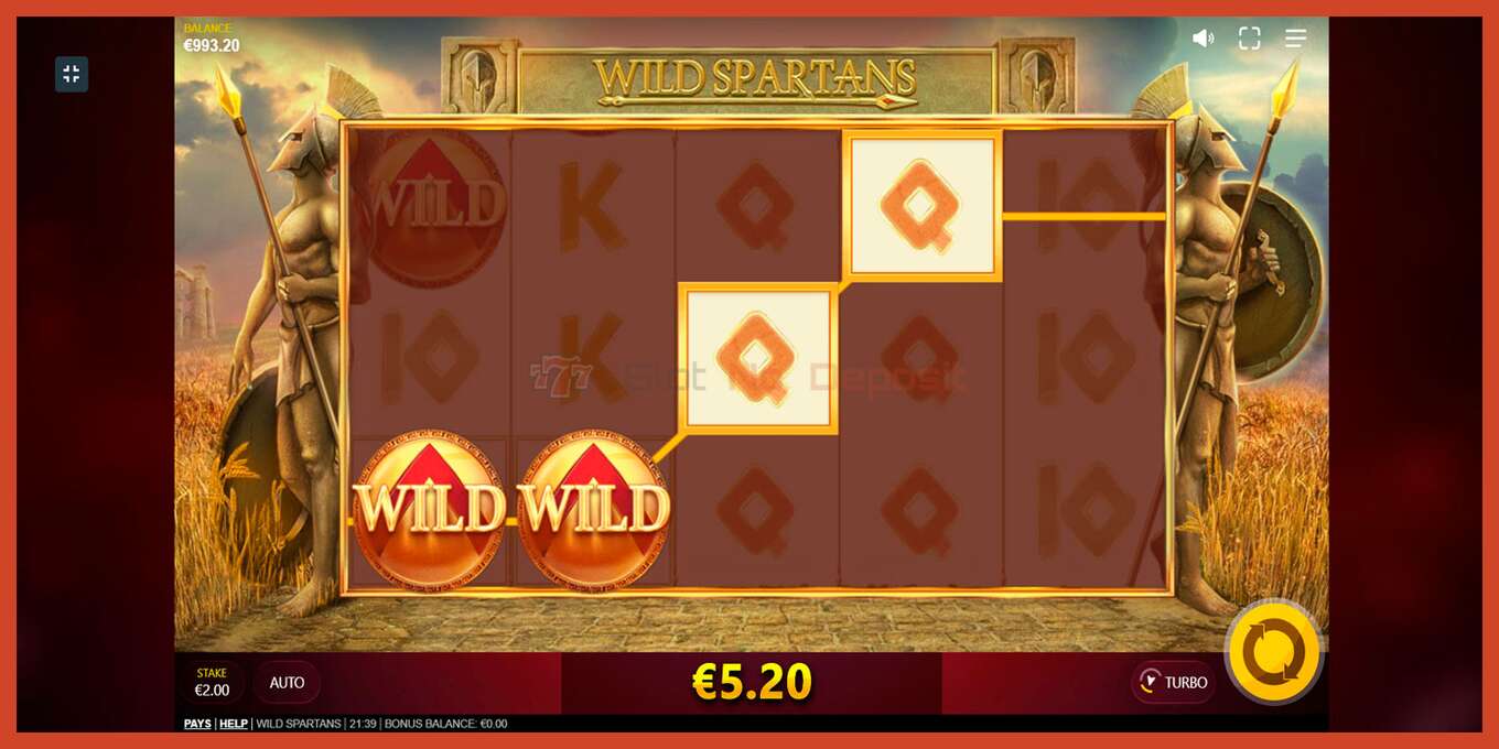 Slot screenshot: Wild Spartans no deposit, number - 7