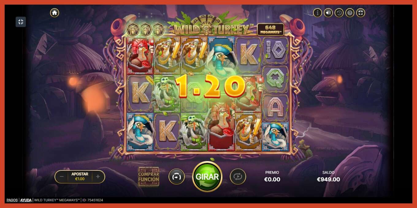 Slot screenshot: Wild Turkey bez depozita, broj - 4