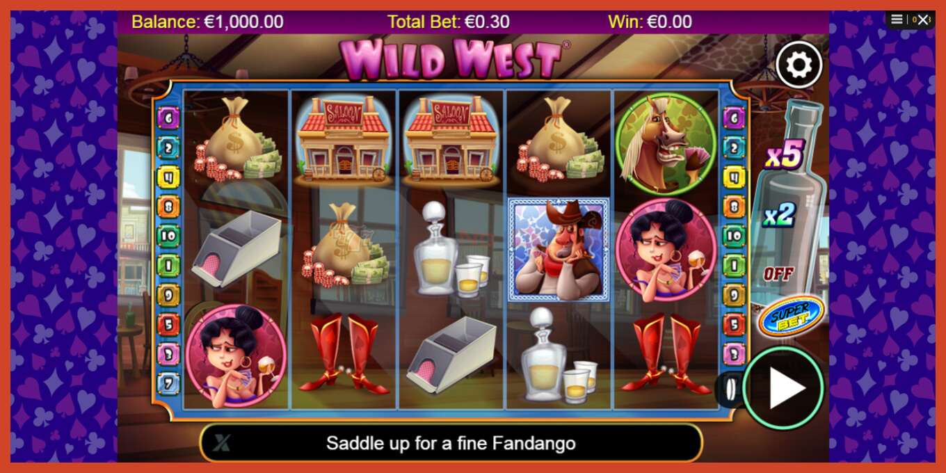 Captura de tela do slot: Wild West sem depósito, número - 1