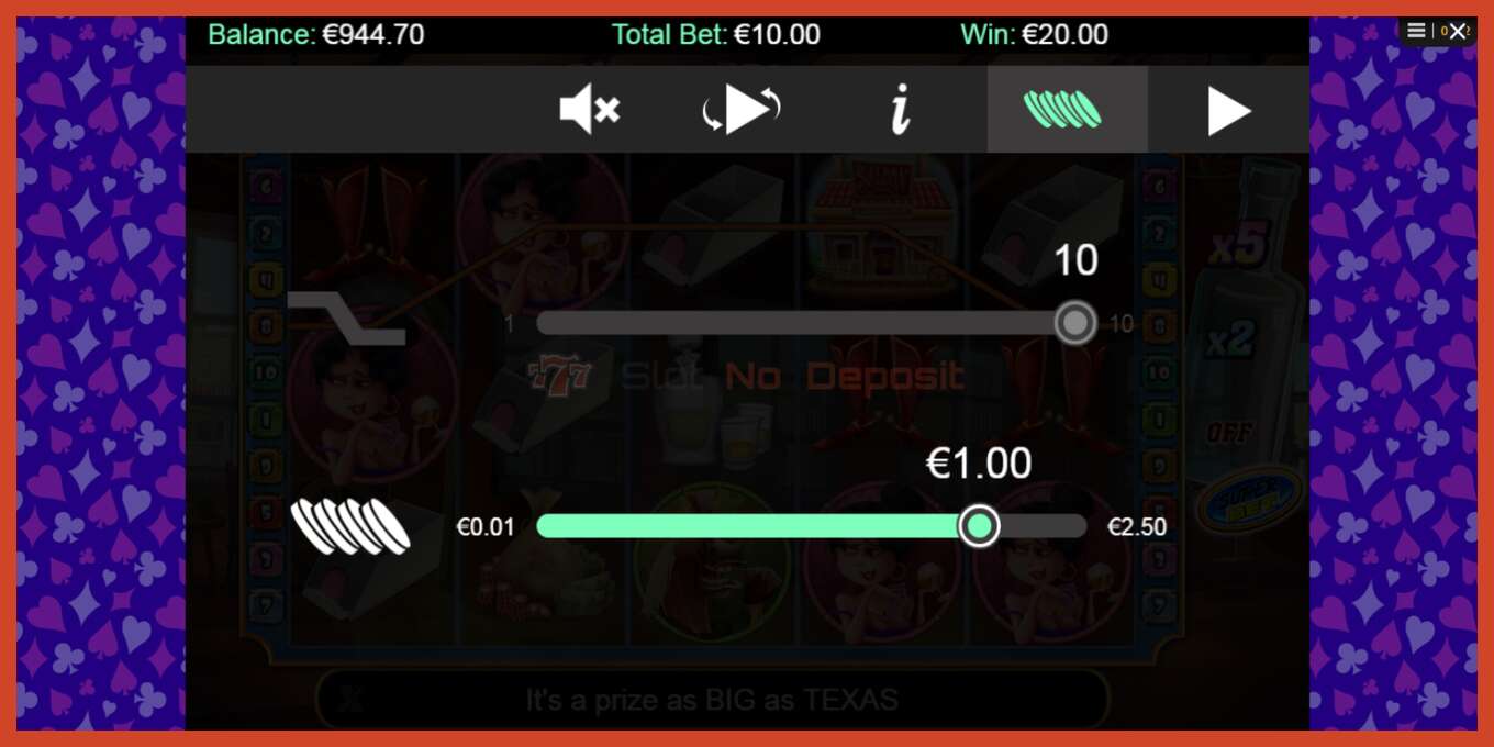 Slot screenshot: Wild West no deposit, number - 5