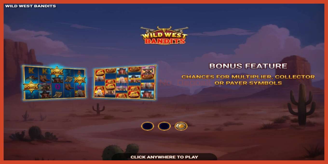 Slot screenshot: Wild West Bandits no deposit, number - 1