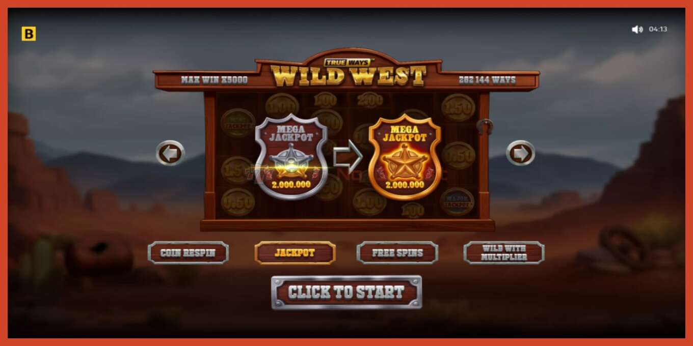 Slot screenshot: Wild West Trueways no deposit, number - 1