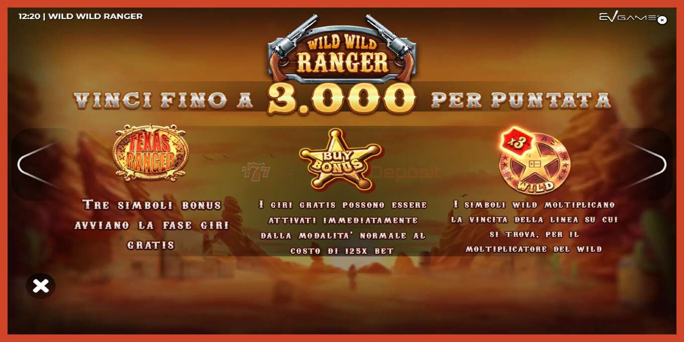 Slot screenshot: Wild Wild Ranger no deposit, number - 5