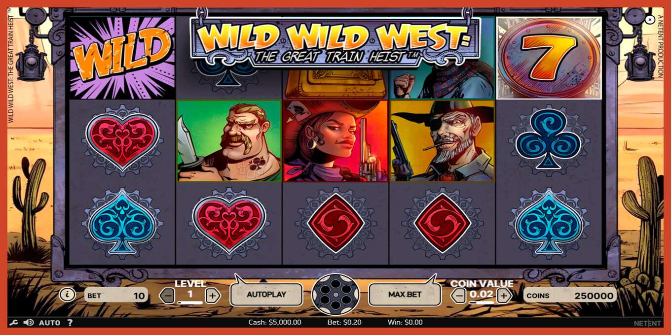 Slot screenshot: Wild Wild West no deposit, number - 1