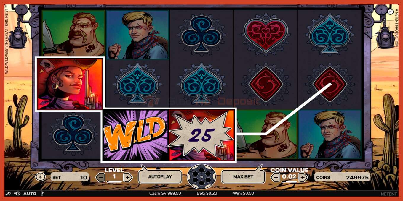 Slot screenshot: Wild Wild West no deposit, number - 2