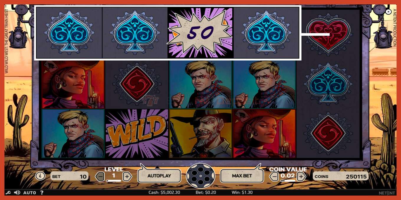 Slot screenshot: Wild Wild West no deposit, number - 5