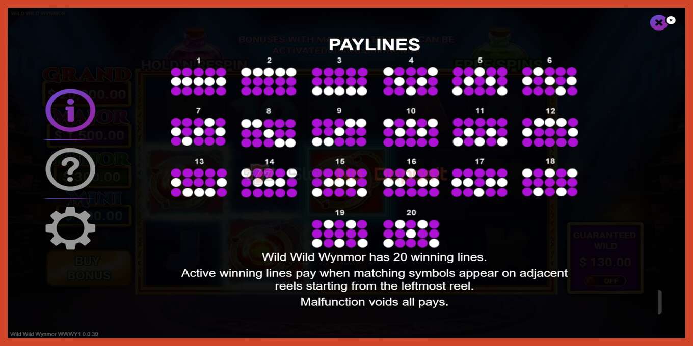 Slot තිර රුවක්: Wild Wild Wynmor තැන්පතු නැත, අංකය - 7