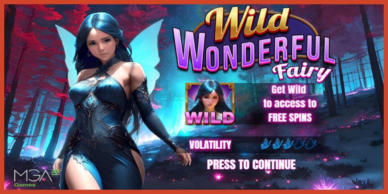 Slot screenshot: Wild Wonderful Fairy no deposit, number - 1