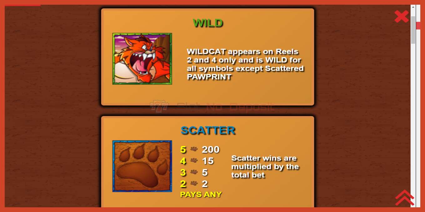 Slot screenshot: Wildcat Canyon no deposit, number - 5