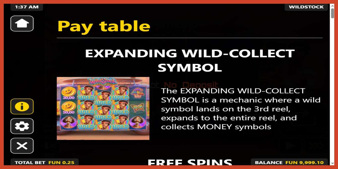 Slot screenshot: WildStock no deposit, number - 4