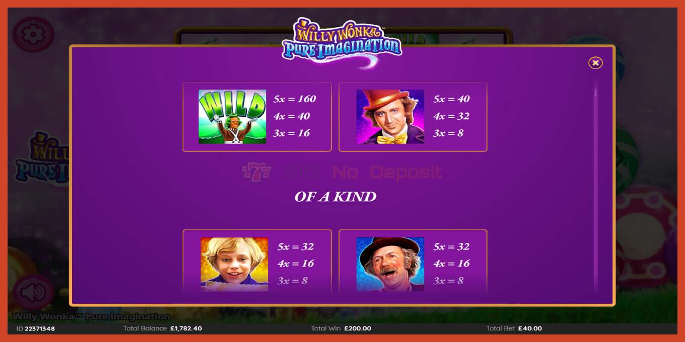 Slota ekrānuzņēmums: Willy Wonka Pure Imagination nav depozīta, numuru - 6