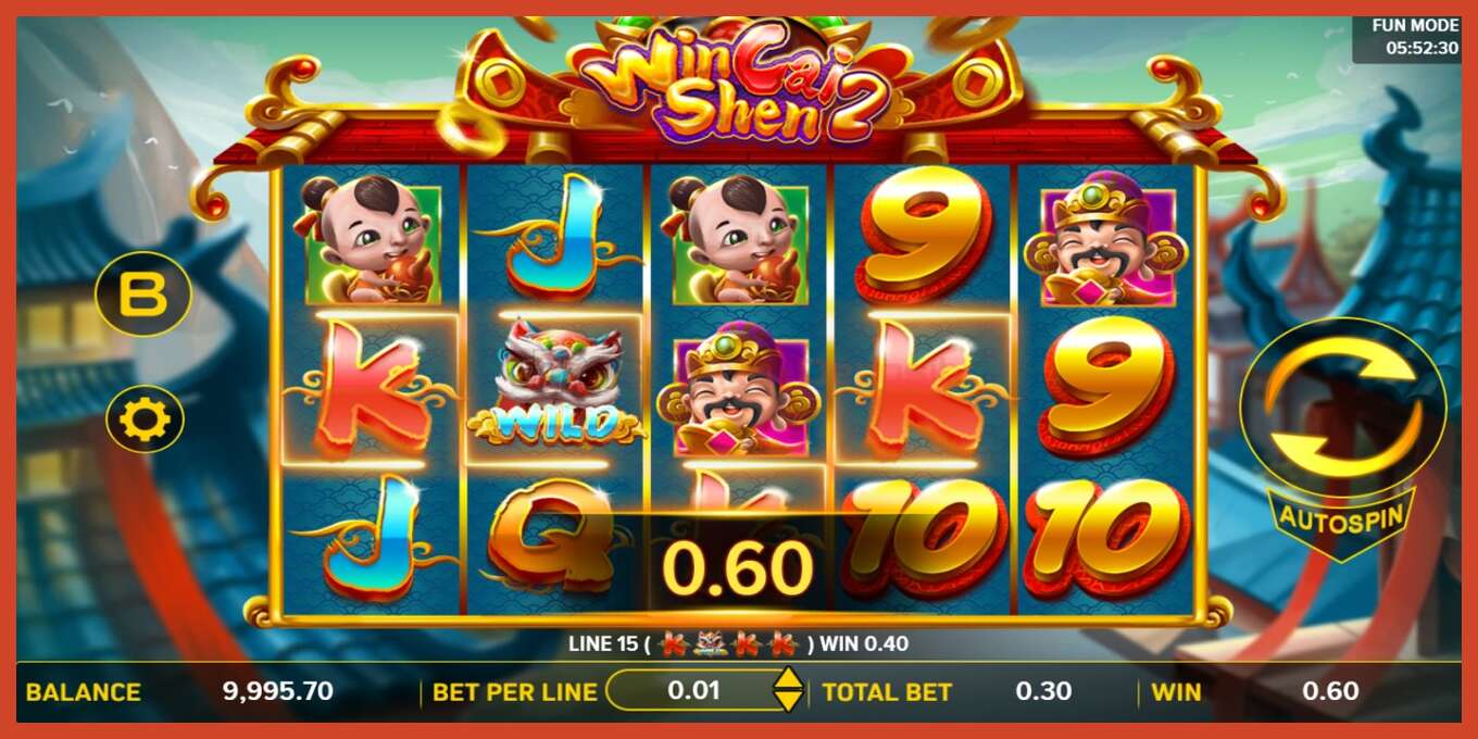 Slot skærmbillede: Win Cai Shen 2 intet depositum, antal - 3