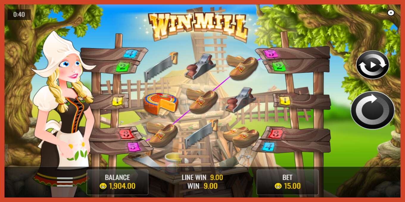 Slot screenshot: Win Mill no deposit, number - 3