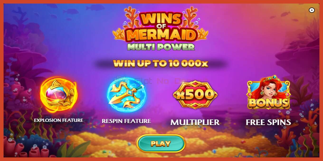 فتحة لقطة الشاشة: Wins of Mermaid Multi Power لا إيداع, رقم - 1