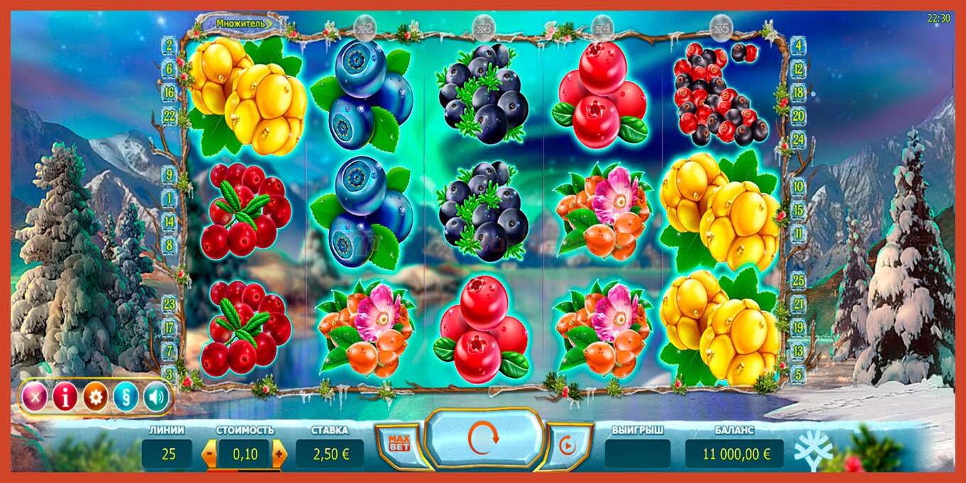 Slot screenshot: Winterberries no deposit, number - 1