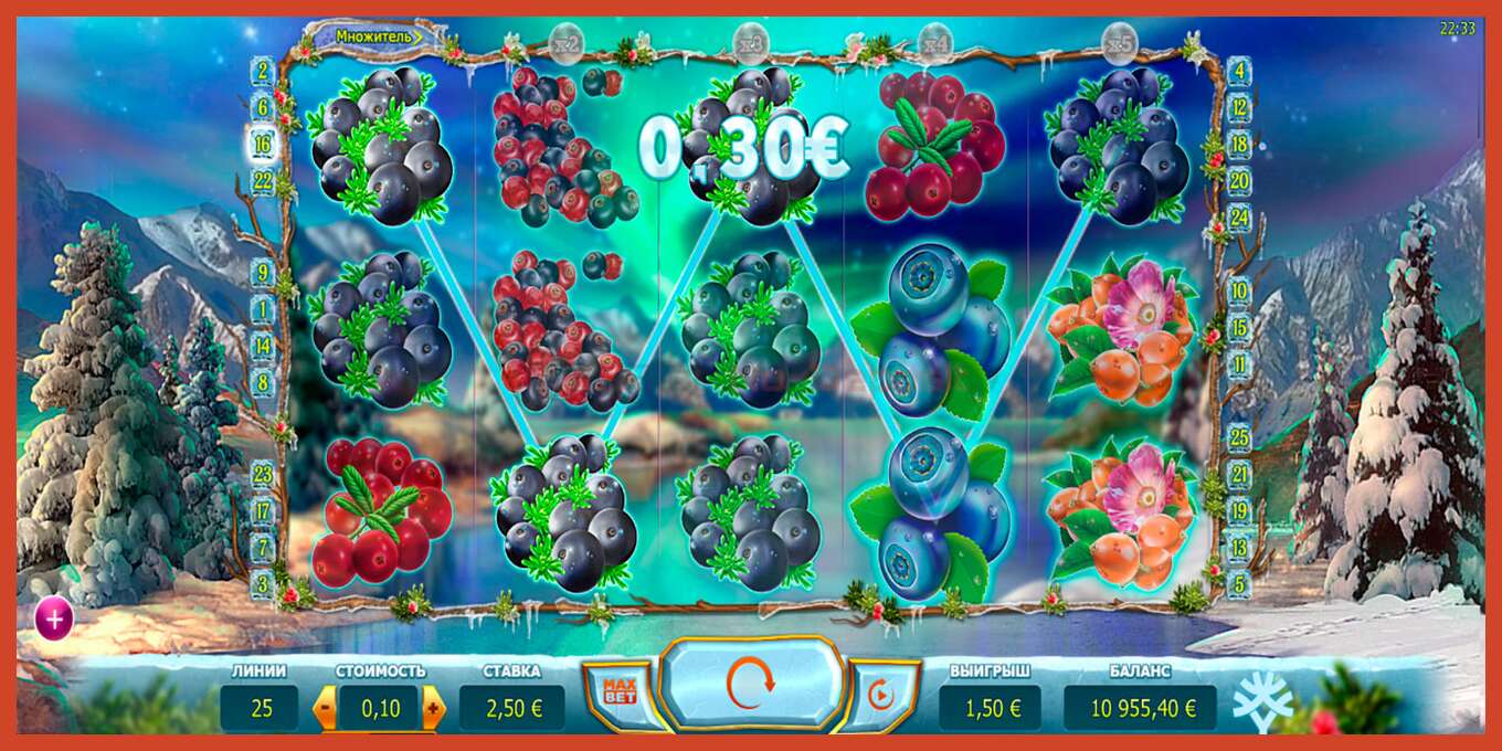 Slot screenshot: Winterberries no deposit, number - 4