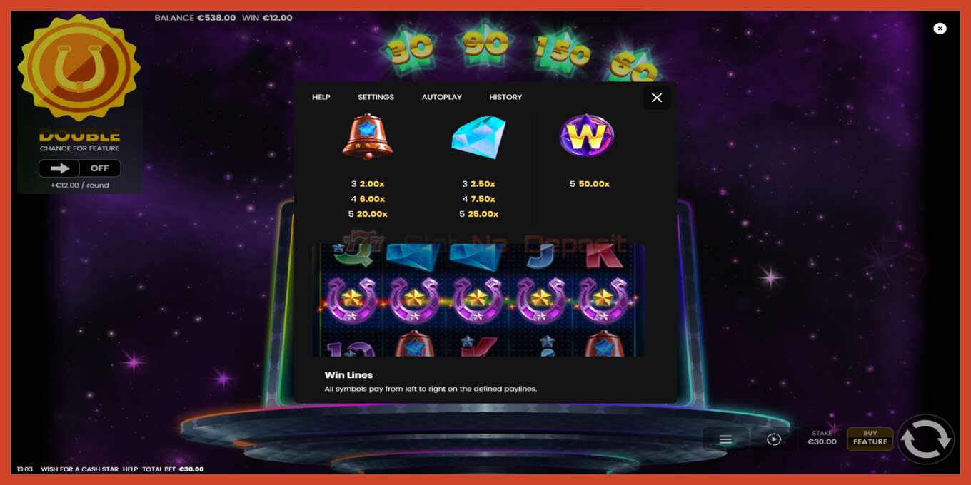 Slot screenshot: Wish for a Cash Star no deposit, number - 6