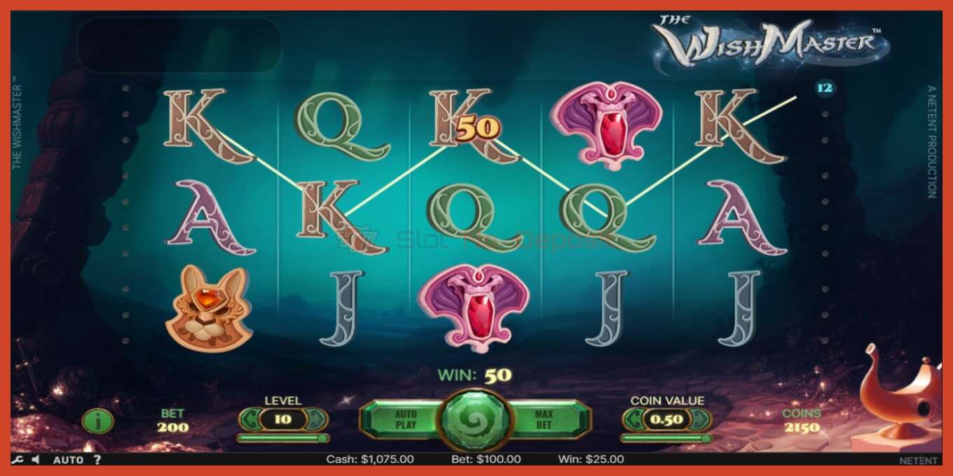 Slot screenshot: Wish Master no deposit, number - 2