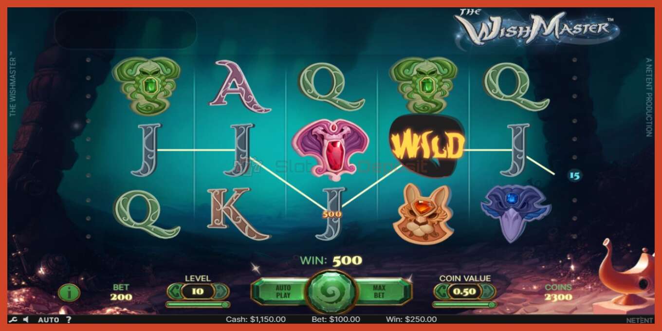 Slot screenshot: Wish Master no deposit, number - 3