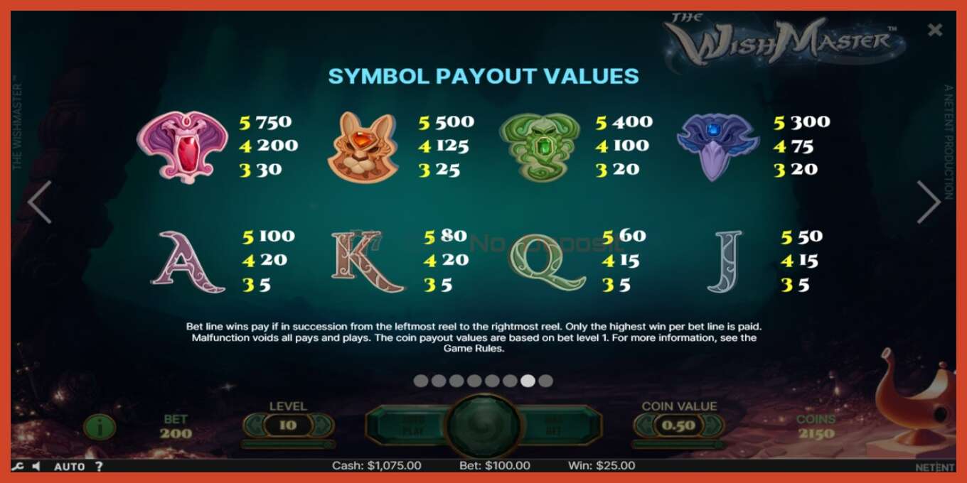 Slot screenshot: Wish Master no deposit, number - 5