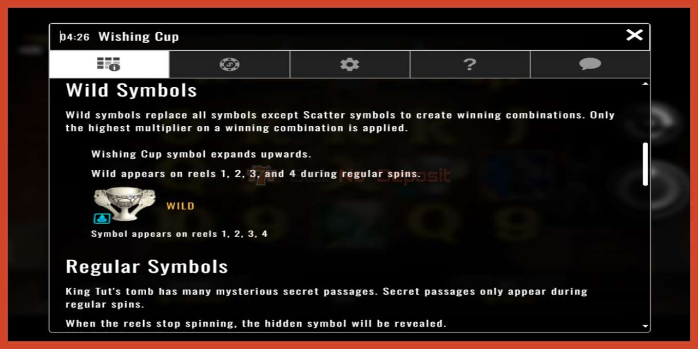 Slot screenshot: Wishing Cup no deposit, number - 4