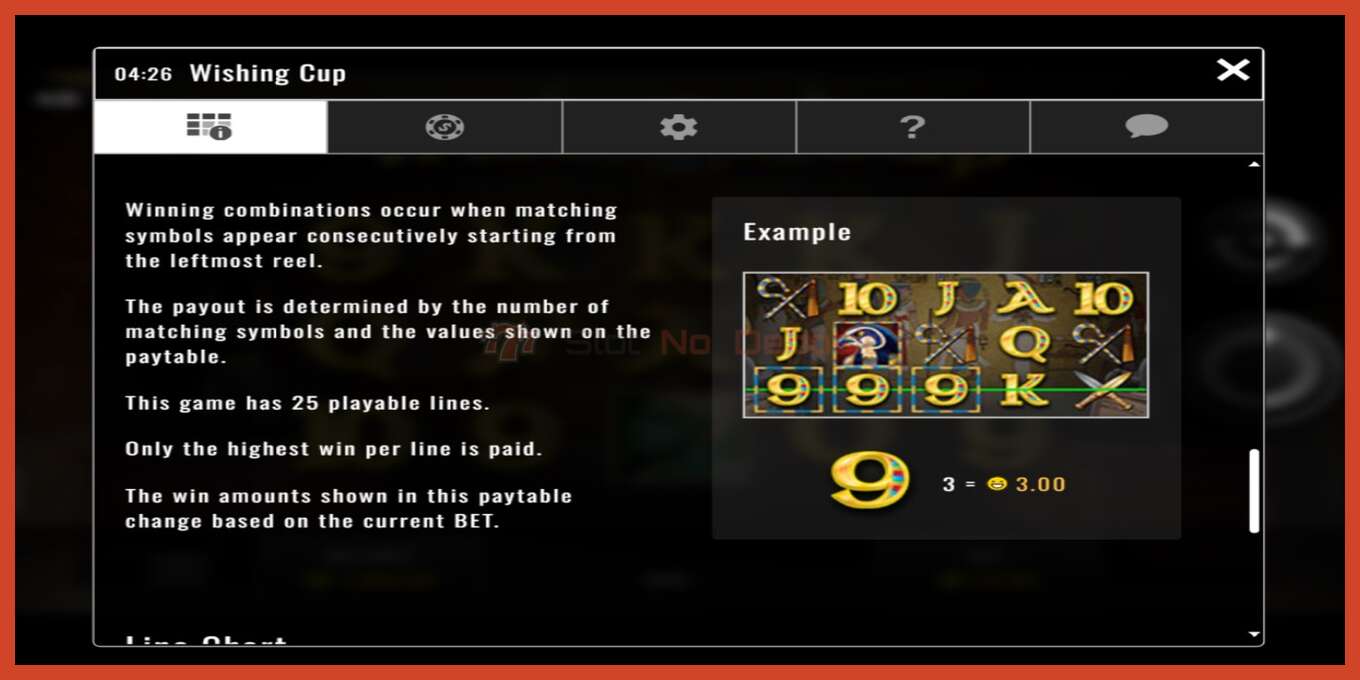 Slot screenshot: Wishing Cup no deposit, number - 6