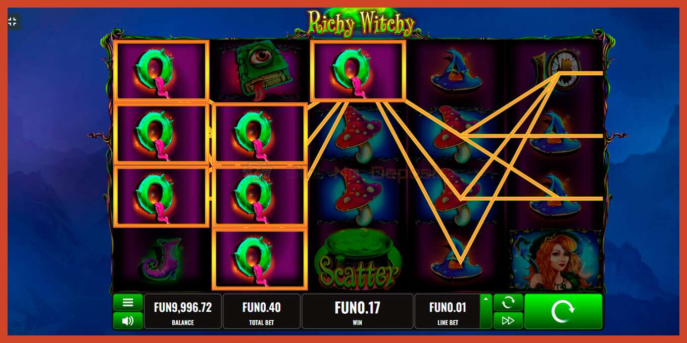 Slot screenshot: Witch Pickings no deposit, number - 4