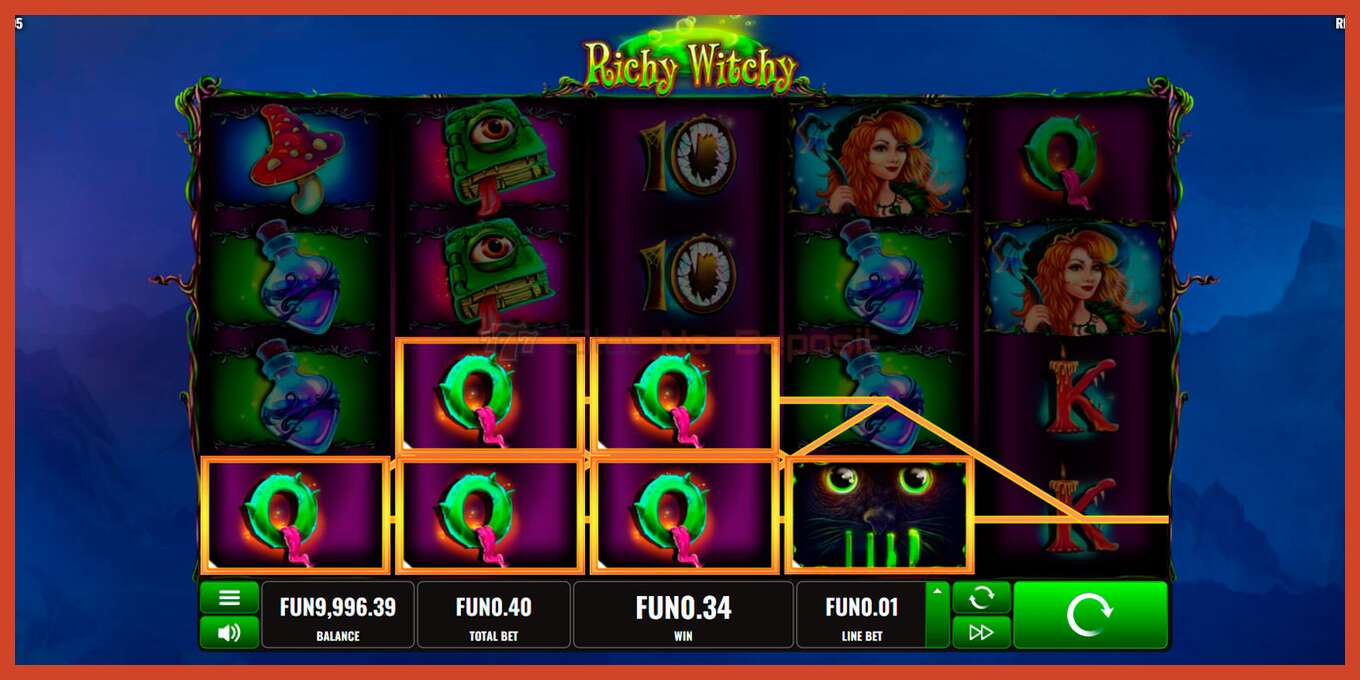 Slot screenshot: Witch Pickings no deposit, number - 5