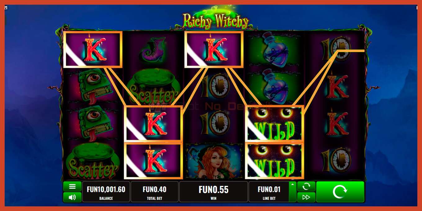 Slot screenshot: Witch Pickings no deposit, number - 8