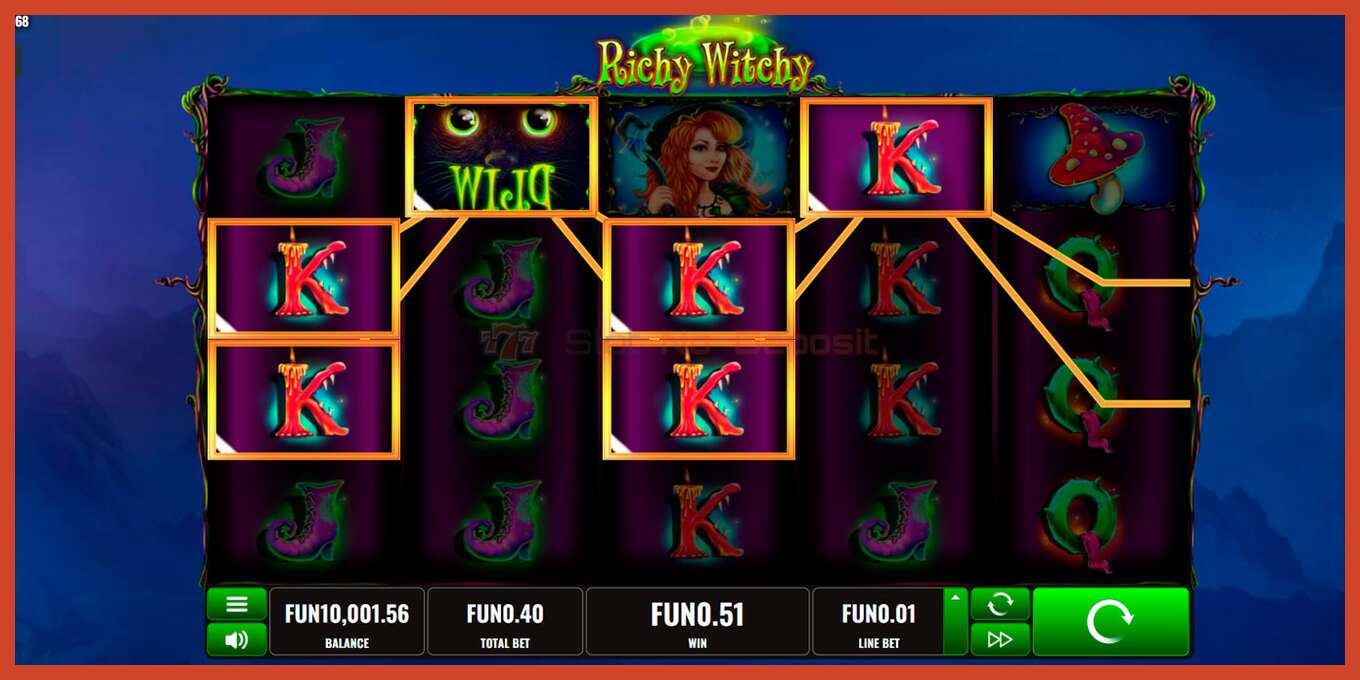 Slot screenshot: Witch Pickings no deposit, number - 9