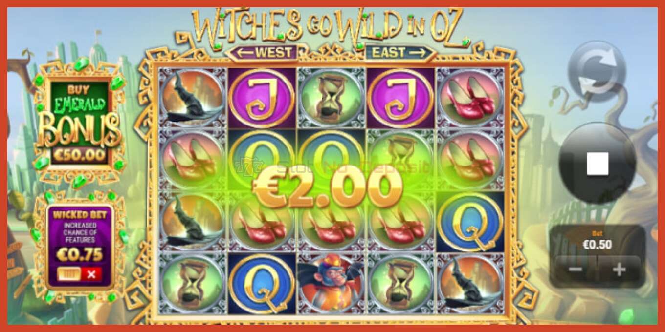 Slot screenshot: Witches Go Wild in Oz no deposit, number - 1