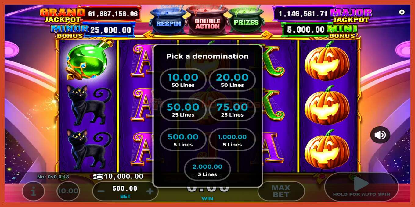 Slot screenshot: Witchs Triple Brew no deposit, number - 1