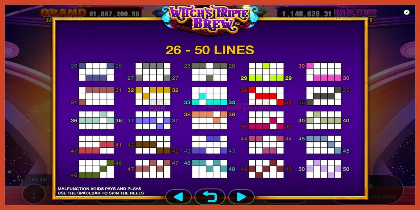 Slot screenshot: Witchs Triple Brew no deposit, number - 6