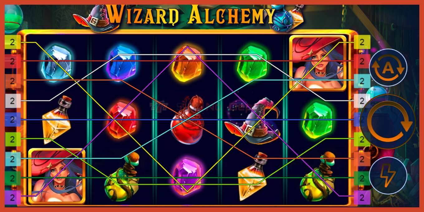 スロットのスクリーンショット: Wizard Alchemy デポジットなし, 番号 - 2