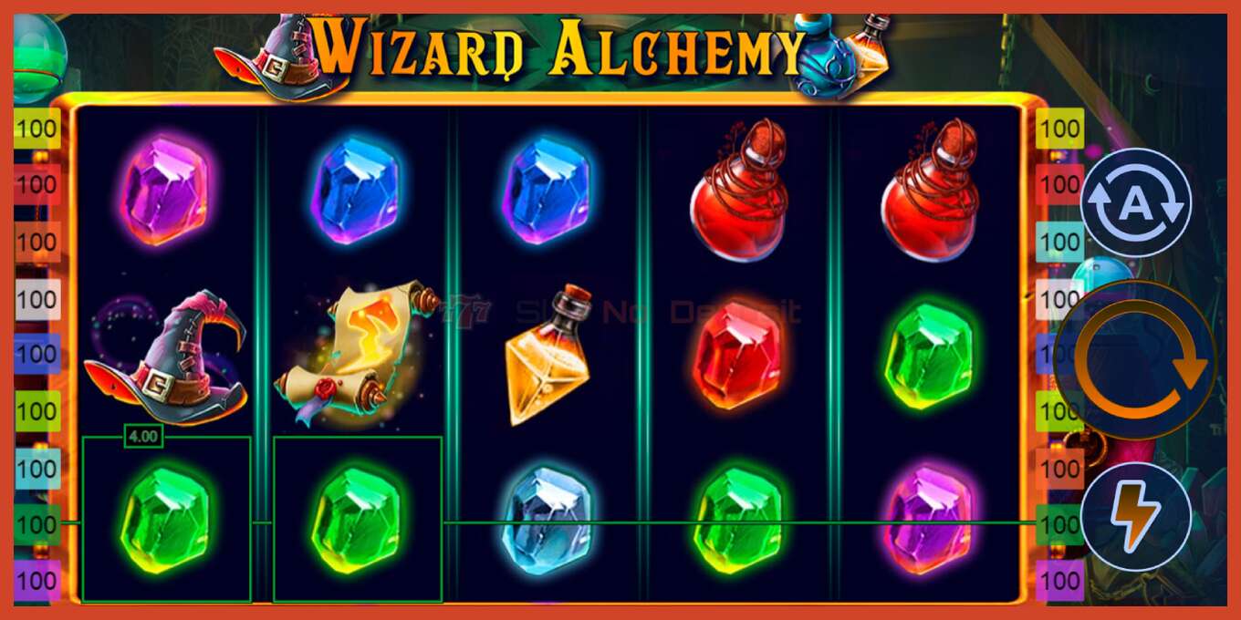 スロットのスクリーンショット: Wizard Alchemy デポジットなし, 番号 - 3